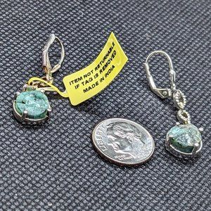 Raw seraphinite earrings